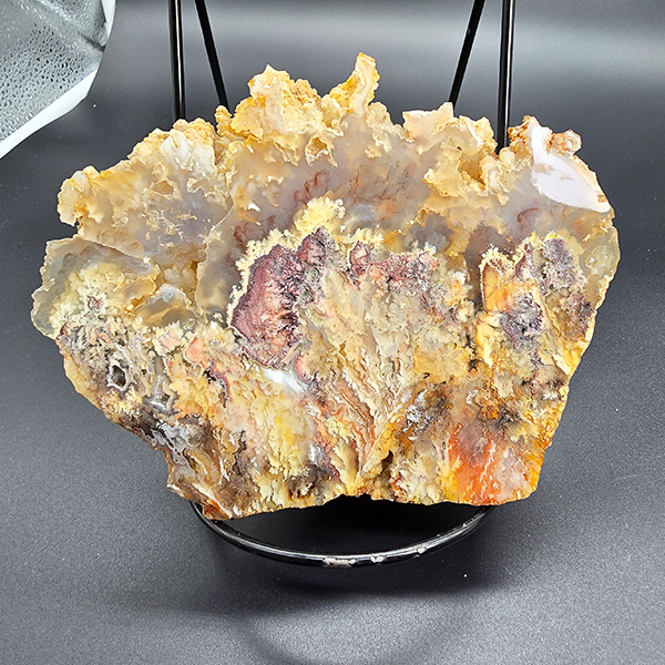 RARE Graveyard Point Agate End Cut with Pink Tones - Polished #016